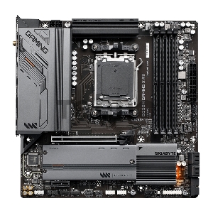 Материнская плата Gigabyte B650M GAMING X AX, Socket AM5, AMD B650, 4xDDR5-5200, HDMI+DP+DP, 1xPCI-Ex16, 1xPCI-Ex1, 4xSATA3(RAID 0/1/10), 2xM.2, 8 Ch Audio, 2.5GLan, WiFi, (4+4)xUSB2.0, (3+2)xUSB3.2, (1+1)xUSB3.2 Type-C™, 1xPS/2, mATX, RTL {}