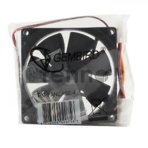 Вентилятор для корпуса Gembird 80x80x25mm, широкий разъем 4pin 8025K/FANCASE-4