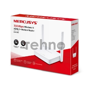 Роутер беспроводной Mercusys MW300D N300 10/100BASE-TX/ADSL