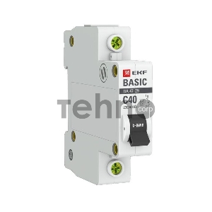 Автоматический выключатель EKF mcb4729-1-40C 1P 40А (C) 4,5кА ВА 47-29 EKF Basic