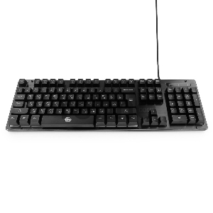 Клавиатура игровая Gembird KB-G400L, USB, металл. корпус, подсветка 3 цвета, кабель ткан. 1.75м