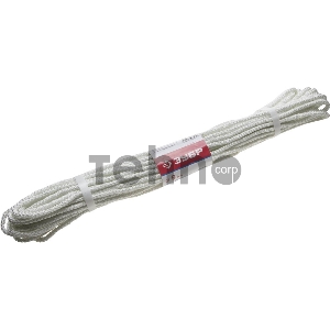 Фал ЗУБР капроновый, d=6,0 мм, 20 м, 650 кгс, 20,5 ктекс