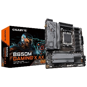 Материнская плата Gigabyte B650M GAMING X AX, Socket AM5, AMD B650, 4xDDR5-5200, HDMI+DP+DP, 1xPCI-Ex16, 1xPCI-Ex1, 4xSATA3(RAID 0/1/10), 2xM.2, 8 Ch Audio, 2.5GLan, WiFi, (4+4)xUSB2.0, (3+2)xUSB3.2, (1+1)xUSB3.2 Type-C™, 1xPS/2, mATX, RTL {}