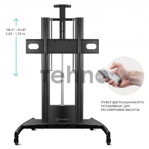 Стойка для телевизора с кронштейном ONKRON TS2210 55-100, мобильная, чёрная