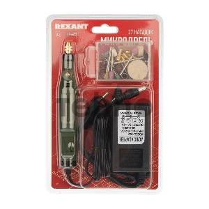 Дрель (гравер) REXANT 5000 - 18000 об/мин, 20 Вт, 26 насадок, блистер