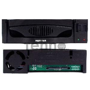 Салазки Mobile rack 3,5 SATA I/II/III AgeStar SR3P-S-1F (BLACK), пластик, чёрный
