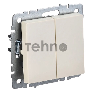 Выключ. 2-кл. IEK BRITE 10А ВС10-2-0-БрКр беж.