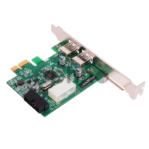 Контроллер ORIENT VA-3U2219PE, PCI-E USB 3.0 2ext/2int (19pin) port, VL805 chipset, разъем доп.питания, oem