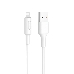 Кабель USB 2.0 hoco X25, AM/Lightning M, белый, 1м, фото 2