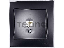 Розетка компьютерная 1-м СП Мира RJ45 черн. бархат LEZARD 701-4242-139