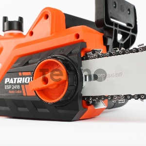 Пила цепная электрическая PATRIOT ESP 2418 , 2400Вт, 18/45см, 3/8, 1,3мм 62зв, плавный пуск, бесключевая натяжка цепи, термозащита