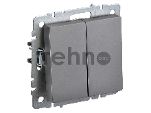 Выключ. 2-кл. IEK BRITE 10А ВС10-2-0-БрС сталь