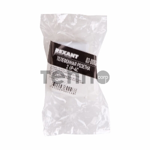 Рoзетка телефонная внешняя, 2 порта RJ-14(6P-4C), категория 3, (50 шт/уп)