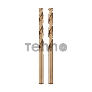 Сверло по металлу 3,2х65х36 мм «Кобальт» (сталь HSS-Co 5% M35 P6M5K5) (2 шт. в блистере) DIN 338 Kranz