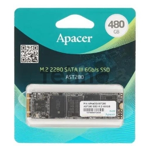 M.2 2280 480GB Apacer AST280 Client SSD AP480GAST280-1 SATA 6Gb/s, 520/495, IOPS 84K, MTBF 1M, TLC, RTL