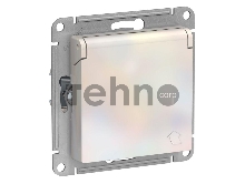 Розетка с/з со шторками с крышкой, 16А, IP20, механизм | ATN000446 | Schneider Electric Жемчуг