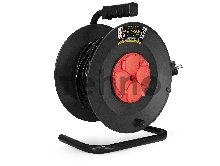 Удлинитель на катушке ExeGate EX286339RUS industrial ECS-2-1.5R (4 евророзетки с заземлением и с защитными крышками, IP44, 25м, защита от детей, защита от перегрузки, 3х1,5мм2, 15А/3,3кВт)