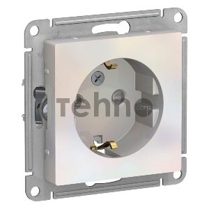 Механизм розетки 1-м СП ATLAS DESIGN с заземл. защ. шторки 16А жемчуг SchE ATN000445