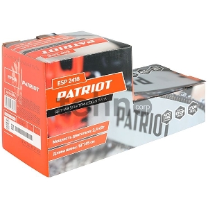 Пила цепная электрическая PATRIOT ESP 2418 , 2400Вт, 18/45см, 3/8, 1,3мм 62зв, плавный пуск, бесключевая натяжка цепи, термозащита