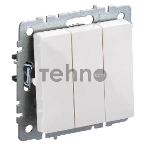 Выключатель 3-кл. СП BRITE ВС10-3-0-БрБ 10А бел. IEK BR-V30-0-10-K01