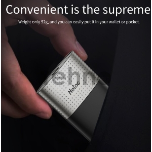 Накопитель SSD External Netac 1.0Tb Z9 <NT01Z9-001T-32BK> (USB3.2, up to 550/480MBs, 90х47.5х11.5mm, Aluminium+Plastic)