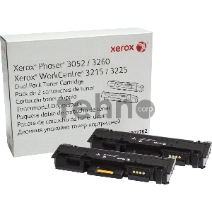 Тонер-картридж XEROX 106R02782 черный, 6000 стр. (упаковка 2шт х 3000 стр.), для Phaser 3052/3260/WC 3215/25  (channels)