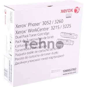 Тонер-картридж XEROX 106R02782 черный, 6000 стр. (упаковка 2шт х 3000 стр.), для Phaser 3052/3260/WC 3215/25  (channels)