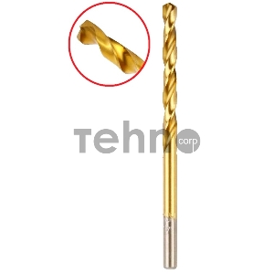 Сверло Hammer Flex 202-113 DR MT 5,0мм*86/52мм  металл, DIN338, HSS-G, TIN [30798]