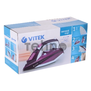 Утюг VITEK VT-1215 (PK) максимальная мощность 2400 Вт.Подошва Ceramic Ultra Care.