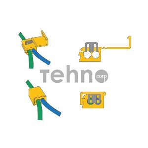 Ответвитель питания 4.0-6.0 мм² (ОВ-3/ЗПо-1 4,0-6,0) желтый REXANT