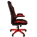Игровое кресло Chairman game 19 чёрное/красное  (ткань полиэстер, пластик, газпатрон 3 кл, ролики, механизм качания), фото 3