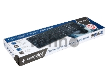 Комплект клавиатура+мышь проводные Gembird KBS-9050, черн.,104кл, 3кн., каб.1.5м