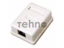 Рoзетка компьютерная внешняя, 1-порт RJ-45 (8P8C), FTP экранированная, категория 5e