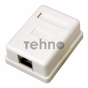 Рoзетка компьютерная внешняя, 1-порт RJ-45 (8P8C), FTP экранированная, категория 5e