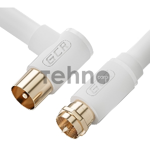 Кабель GCR 5.0m антенный (коаксиальный) Male F81 резьба / TV M угловой, GCR-52342