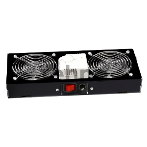 Модуль вентиляторный Lande (LN-FAN-THM-2FWM-BL) 2 вент. с термостатом черный (упак.:1шт)