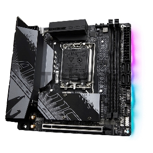 Материнская плата Gigabyte B760I AORUS PRO DDR4,Mini-ITX Socket 1700, B760, 2xDDR4-3200, HDMI+DP, 1xPCI-Ex16, 4xSATA3(RAID 0/1/5/10), 2xM.2, 8Ch Audio, 2,5GbLan, WiFi, (2+2)xUSB2.0, (5+2)xUSB3.2, (1+1)xUSB3.2 Type-C™,  RTL