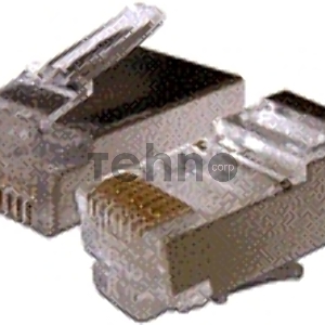 Коннектор RJ45 STP 8P8C, универсальный, cat.6, 100 шт. Коннектор RJ45 STP 8P8C, универсальный, cat.6, 100 шт.