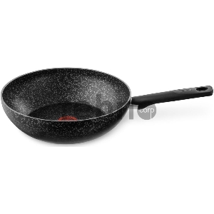 Сковорода ВОК (WOK) Tefal Granit 04192628 круглая 28см ручка несъемная (без крышки) черный (9100036469)