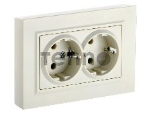 Роз. 2-я с з/к/ш IEK BRITE 16А в сб. РСш12-3-БрКр беж.