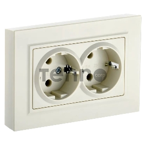 Роз. 2-я с з/к/ш IEK BRITE 16А в сб. РСш12-3-БрКр беж.