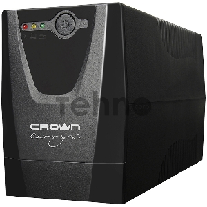 Источник бесперебойного питания Crown CMU-500X (480 ВА / 240 Вт; Off-Line; 1 х Euro + 1 х IEC-320 резервным питанием и фильтрацией; 12V/4,5AH х 1; пластик)