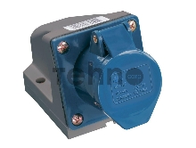 Розетка ОП 32А 220В 2P+PЕ ССИ-123 IP44 ИЭК PSR11-032-3