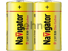 Элемент питания солевой 94 761 NBT-NS-R20-SH2 (шринка 2шт) Navigator 94761