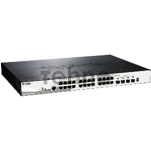 Сетевое оборудование D-Link DGS-1510-28XMP/A1A Управляемый стекируемый коммутатор SmartPro с 24 портами 10/100/1000Base-T с поддержкой РоЕ и 4 портами 10G Base-X SFP+