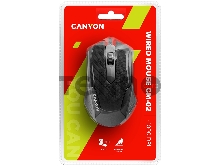 Мышь проводная Canyon CNE-CMS02, 1000dpi, USB, Черный CNE-CMS02B