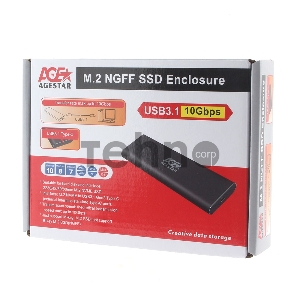 USB 3.1 Type-C Внешний корпус M.2 NVME (M-key) AgeStar 31UBNV1C (GRAY), алюминий, черный USB 3.1 Type-C Внешний корпус M.2 NVME (M-key) AgeStar 31UBNV1C (GRAY), алюминий, черный