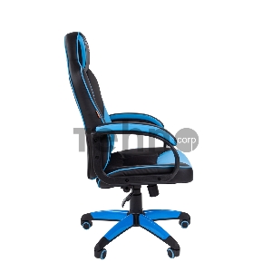 Офисное кресло Chairman   game 17 Россия экопремиум черный/голубой (7024559)