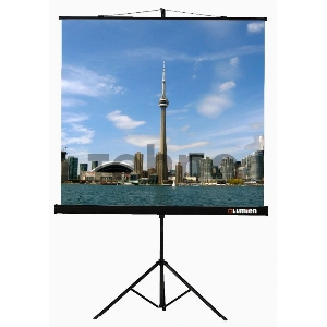 Экран на треноге Lumien 160x160см Eco View LEV-100105 1:1 напольный рулонный