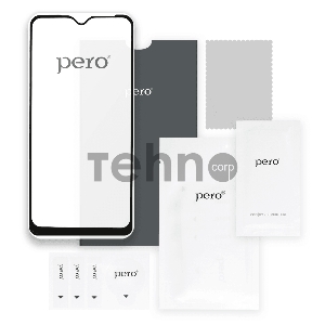 Пленка защитная Pero Защитное стекло PERO Full Glue для Realme C3, черное